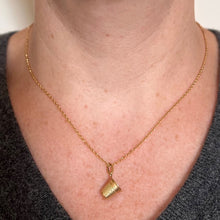 Load image into Gallery viewer, Italian 18K Yellow Gold Thimble Charm Pendant