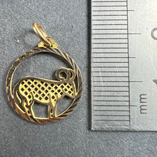 Load image into Gallery viewer, French Zodiac Capricorn Starsign 18K Yellow Gold Charm Pendant