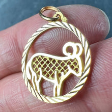 Load image into Gallery viewer, French Zodiac Capricorn Starsign 18K Yellow Gold Charm Pendant