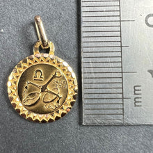 Load image into Gallery viewer, French Libra Zodiac Starsign 18K Yellow Gold Perroud Charm Pendant