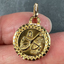 Load image into Gallery viewer, French Libra Zodiac Starsign 18K Yellow Gold Perroud Charm Pendant