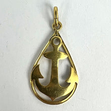 Load image into Gallery viewer, Ships Anchor 18K Yellow Gold Charm Pendant