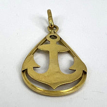 Load image into Gallery viewer, Ships Anchor 18K Yellow Gold Charm Pendant