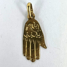 Load image into Gallery viewer, Hamsa Hand Protective 18K Yellow Gold Charm Pendant