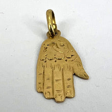Load image into Gallery viewer, Hamsa Hand Protective 18K Yellow Gold Charm Pendant