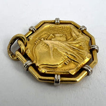 Load image into Gallery viewer, French Vernier Vercingetorix Gaul 18K White Yellow Gold Charm Pendant