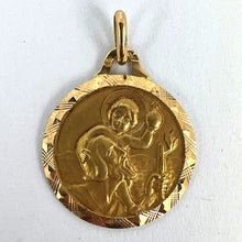 Load image into Gallery viewer, Vintage French Girard St Christopher 18K Yellow Gold Charm Pendant
