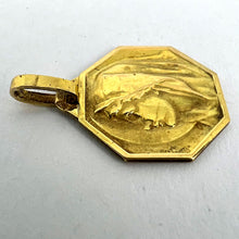 Load image into Gallery viewer, French Virgin Mary 18K Yellow Gold Medal Charm Pendant