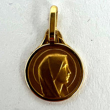 Load image into Gallery viewer, Small French Virgin Mary 18K Yellow Gold Medal Pendant Charm