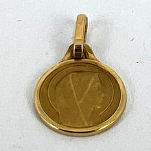 Load image into Gallery viewer, Small French Virgin Mary 18K Yellow Gold Medal Pendant Charm