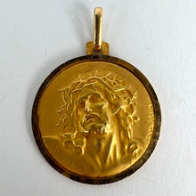 Load image into Gallery viewer, French Grun 18K Yellow Gold Jesus Christ Crown of Thorns Medal Charm Pendant
