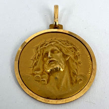 Load image into Gallery viewer, French Grun 18K Yellow Gold Jesus Christ Crown of Thorns Medal Charm Pendant