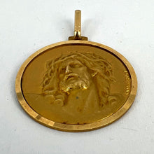 Load image into Gallery viewer, French Grun 18K Yellow Gold Jesus Christ Crown of Thorns Medal Charm Pendant