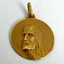 Load image into Gallery viewer, French Augis 18K Yellow Gold Jesus Christ Medal Charm Pendant