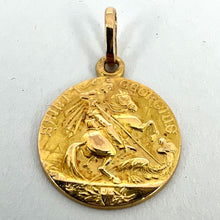 Load image into Gallery viewer, French St George and the Dragon 18K Yellow Gold Medal Pendant
