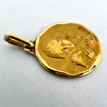 Load image into Gallery viewer, French Augis Saint John the Baptist Lamb 18K Yellow Gold Medal Pendant
