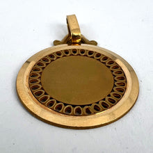 Load image into Gallery viewer, French Pierced Round 18K Yellow Gold Medal Pendant