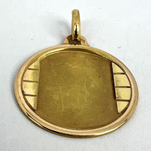 Load image into Gallery viewer, French Round Bricks 18K Yellow Gold Medal Pendant