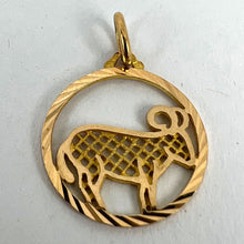 Load image into Gallery viewer, French Zodiac Capricorn Starsign 18K Yellow Gold Charm Pendant
