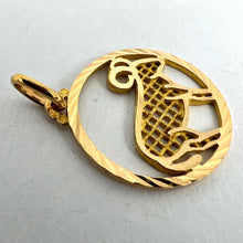 Load image into Gallery viewer, French Zodiac Capricorn Starsign 18K Yellow Gold Charm Pendant