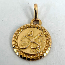 Load image into Gallery viewer, French Libra Zodiac Starsign 18K Yellow Gold Perroud Charm Pendant