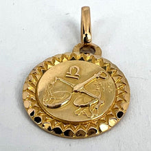 Load image into Gallery viewer, French Libra Zodiac Starsign 18K Yellow Gold Perroud Charm Pendant