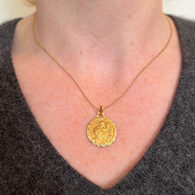 Load image into Gallery viewer, Vintage French Girard St Christopher 18K Yellow Gold Charm Pendant