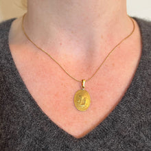 Load image into Gallery viewer, Arnault Art Nouveau French Madonna and Child 18K Yellow Gold Medal Pendant