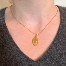Load image into Gallery viewer, French Arnault Madonna and Child Sacred Heart 18K Yellow Gold Medal Pendant
