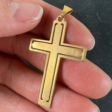Load image into Gallery viewer, Vintage French 18K Yellow Gold Cross Pendant