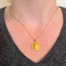 Load image into Gallery viewer, French Augis 18K Yellow Gold Jesus Christ Medal Charm Pendant