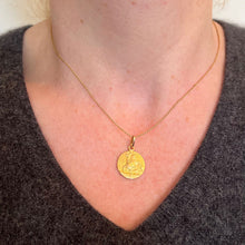 Load image into Gallery viewer, French St George and the Dragon 18K Yellow Gold Medal Pendant
