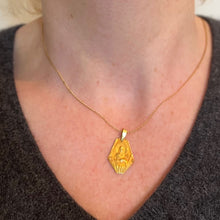 Load image into Gallery viewer, French 18K Yellow Gold St Therese Charm Pendant