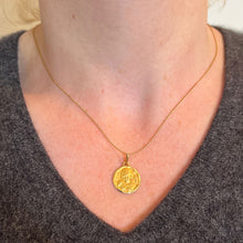 Load image into Gallery viewer, French Augis Saint John the Baptist Lamb 18K Yellow Gold Medal Pendant