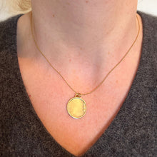 Load image into Gallery viewer, French Round Bricks 18K Yellow Gold Medal Pendant