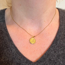 Load image into Gallery viewer, French Libra Zodiac Starsign 18K Yellow Gold Perroud Charm Pendant