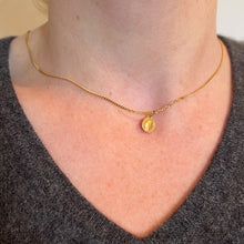 Load image into Gallery viewer, Small French Virgin Mary 18K Yellow Gold Medal Pendant Charm