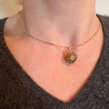 Load image into Gallery viewer, French 18K Yellow Gold Filigree Sphere Charm Pendant