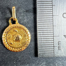 Load image into Gallery viewer, French Cancer Zodiac Starsign 18K Yellow Gold Perroud Charm Pendant