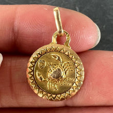 Load image into Gallery viewer, French Cancer Zodiac Starsign 18K Yellow Gold Perroud Charm Pendant