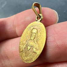Load image into Gallery viewer, French Arnault Madonna and Child Sacred Heart 18K Yellow Gold Medal Pendant
