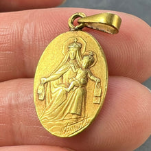 Load image into Gallery viewer, French Arnault Madonna and Child Sacred Heart 18K Yellow Gold Medal Pendant