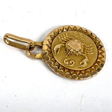 Load image into Gallery viewer, French Cancer Zodiac Starsign 18K Yellow Gold Perroud Charm Pendant