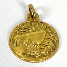 Load image into Gallery viewer, French 18K Yellow Gold Zodiac Cancer Charm Pendant
