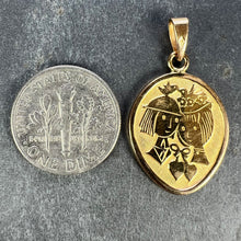 Load image into Gallery viewer, French Les Amoureux de Peynet Pair of Lovers 18K Yellow Gold Charm Pendant