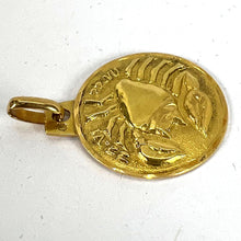 Load image into Gallery viewer, French 18K Yellow Gold Zodiac Cancer Charm Pendant