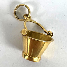 Load image into Gallery viewer, Vintage 18 Karat Yellow Gold Champagne Bucket Charm Pendant