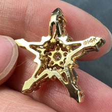 Load image into Gallery viewer, Hirsch & Oppenheimer Diamond Star 14K Yellow Gold Christmas Pendant