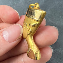 Load image into Gallery viewer, 18K Yellow Gold Egyptian Nefertiti Bust Charm Pendant
