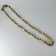 Load image into Gallery viewer, French 18K Yellow Gold Fancy Faceted Curb Link Watch Chain Necklace